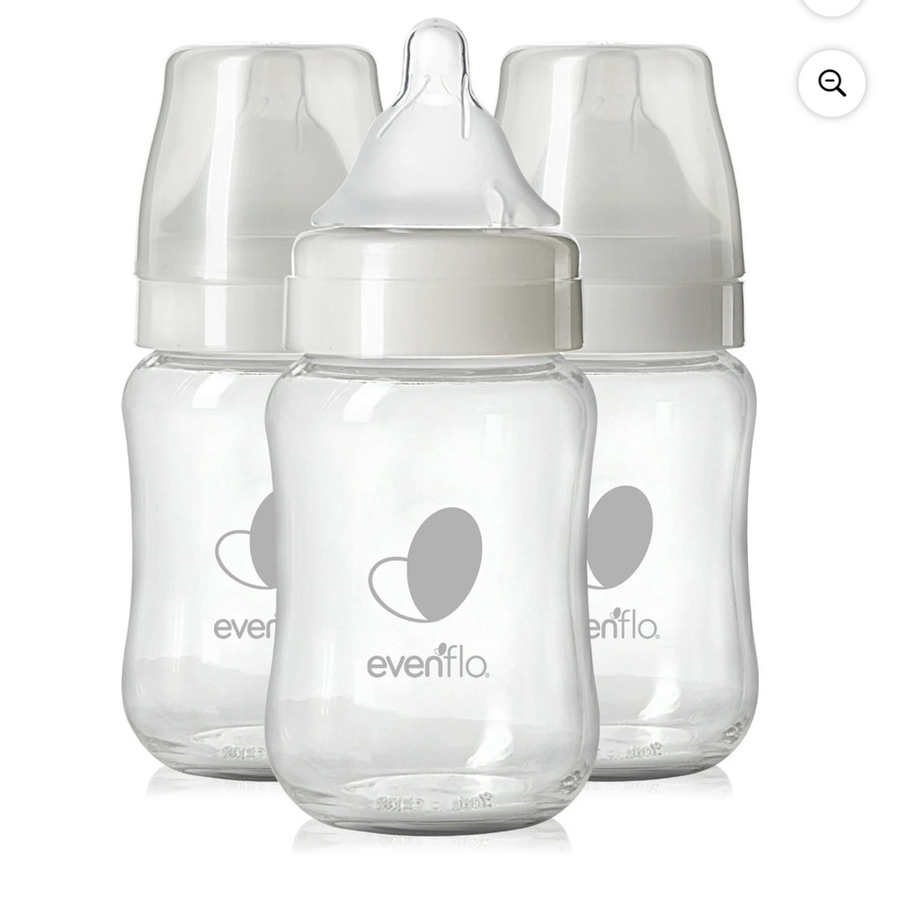 Evenflo Glass wide neck Baby Bottles Set